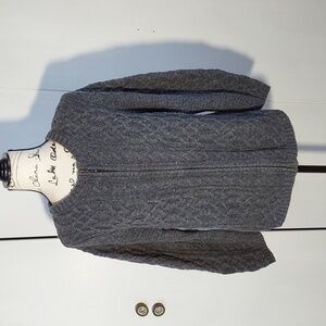 Gray Cable Knit Classic Women's Sweater